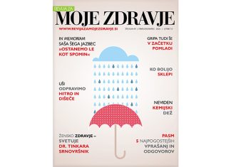 Naslovnica revije Moje zdravje številka 87 (februar–marec 2026) s temami o kemijskem dežju, gripi, revmatičnih bolečinah in PAMM