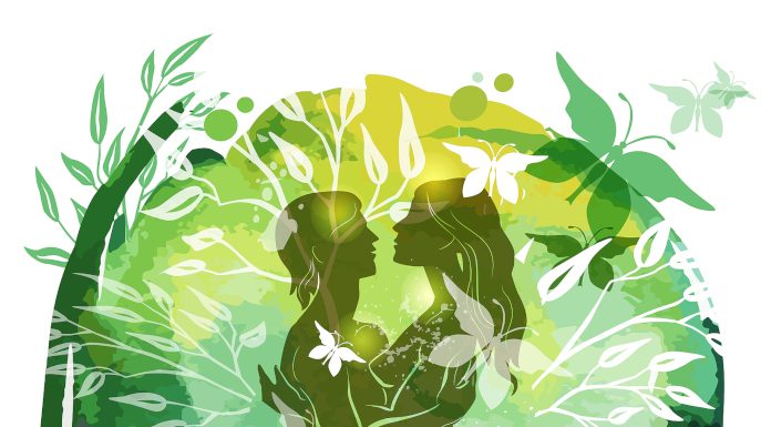 Par v intimnem objemu kot simbol raziskovanja globlje spolnosti in povezanosti